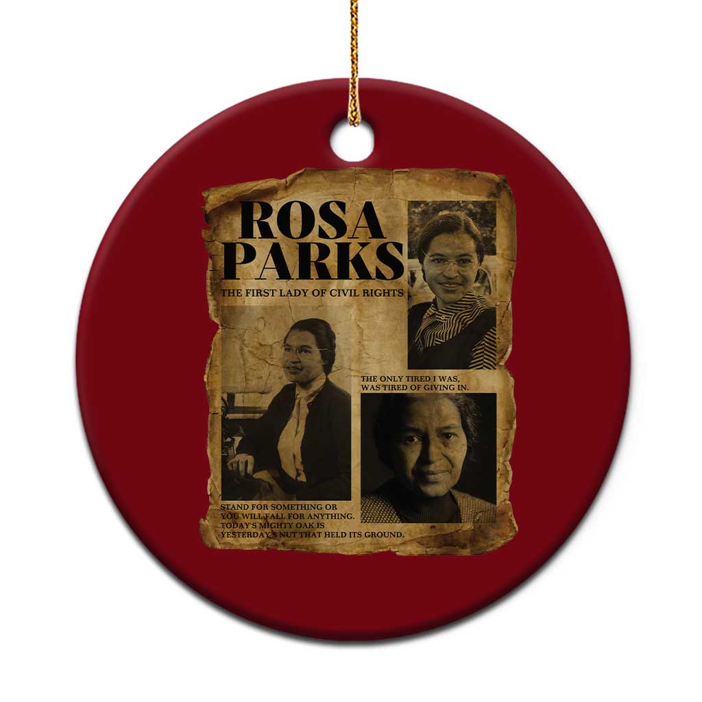 Vintage Rosa Parks Ceramic Ornament Women Empowerment Inspirational Quote TS12 1pc Red Print Your Wear