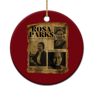 Vintage Rosa Parks Ceramic Ornament Women Empowerment Inspirational Quote TS12 1pc Red Print Your Wear