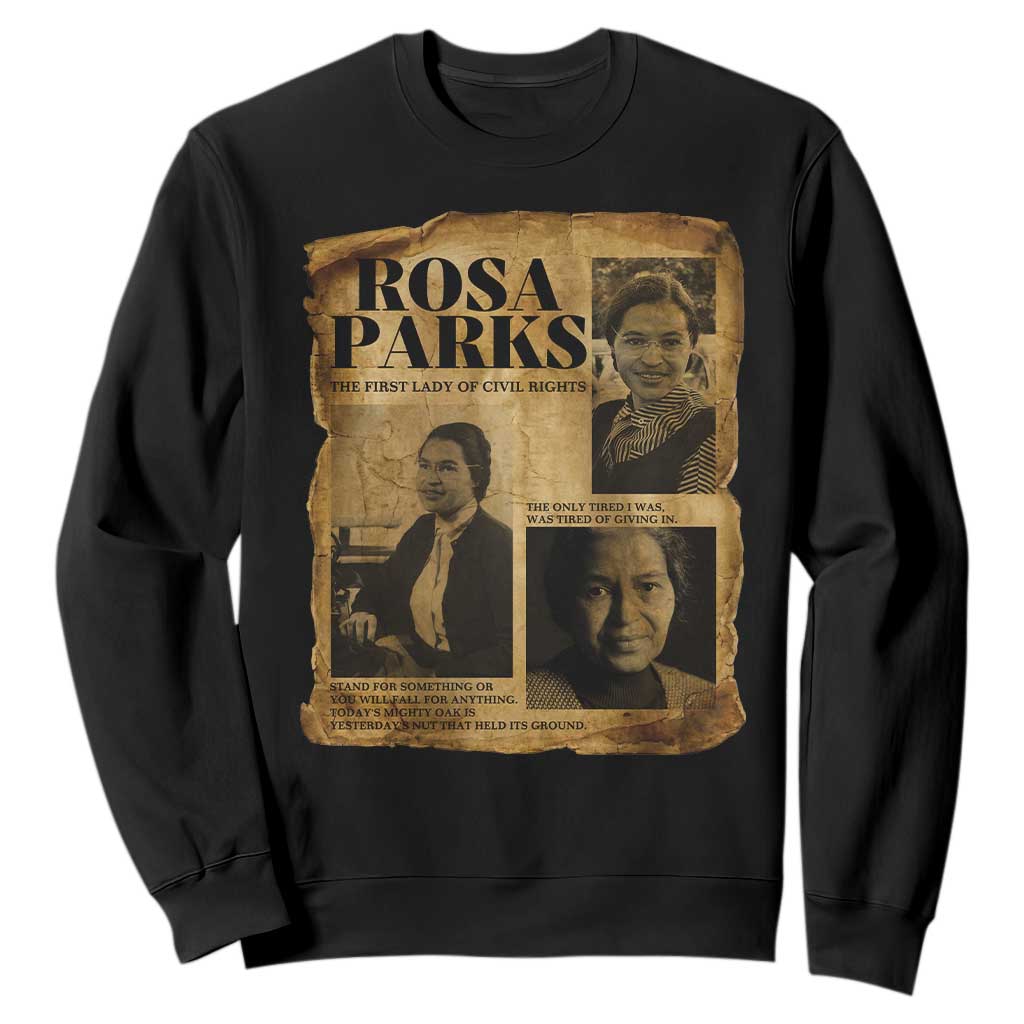 Vintage Rosa Parks Sweatshirt Women Empowerment Inspirational Quote TS12 Black Print Your Wear
