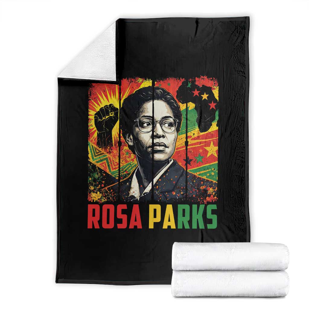 Rosa Parks Throw Blanket Strong Black Women Pride TS12 Black Print Your Wear