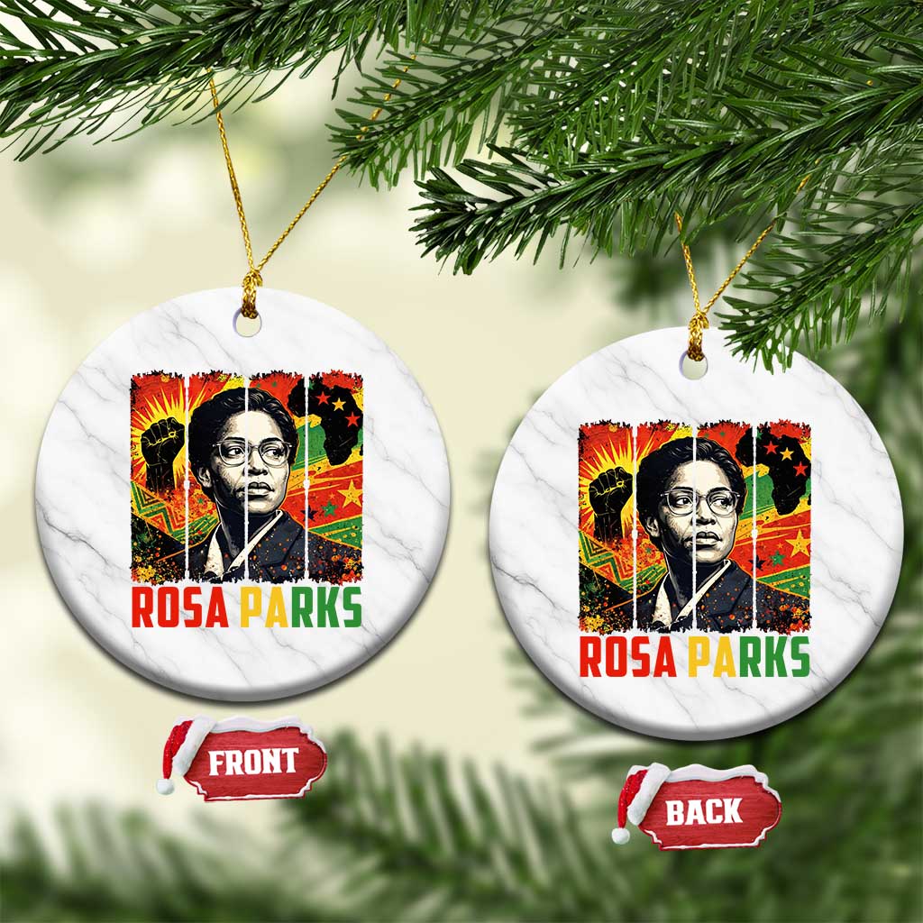 Rosa Parks Ceramic Ornament Strong Black Women Pride TS12 1pc White Marble Print Your Wear