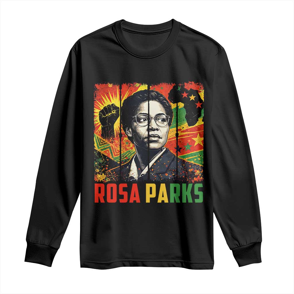 Rosa Parks Long Sleeve Shirt Strong Black Women Pride TS12 Black Print Your Wear