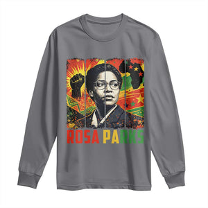Rosa Parks Long Sleeve Shirt Strong Black Women Pride TS12 Charcoal Print Your Wear
