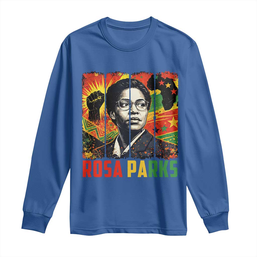 Rosa Parks Long Sleeve Shirt Strong Black Women Pride TS12 Royal Blue Print Your Wear
