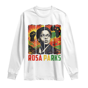 Rosa Parks Long Sleeve Shirt Strong Black Women Pride TS12 White Print Your Wear