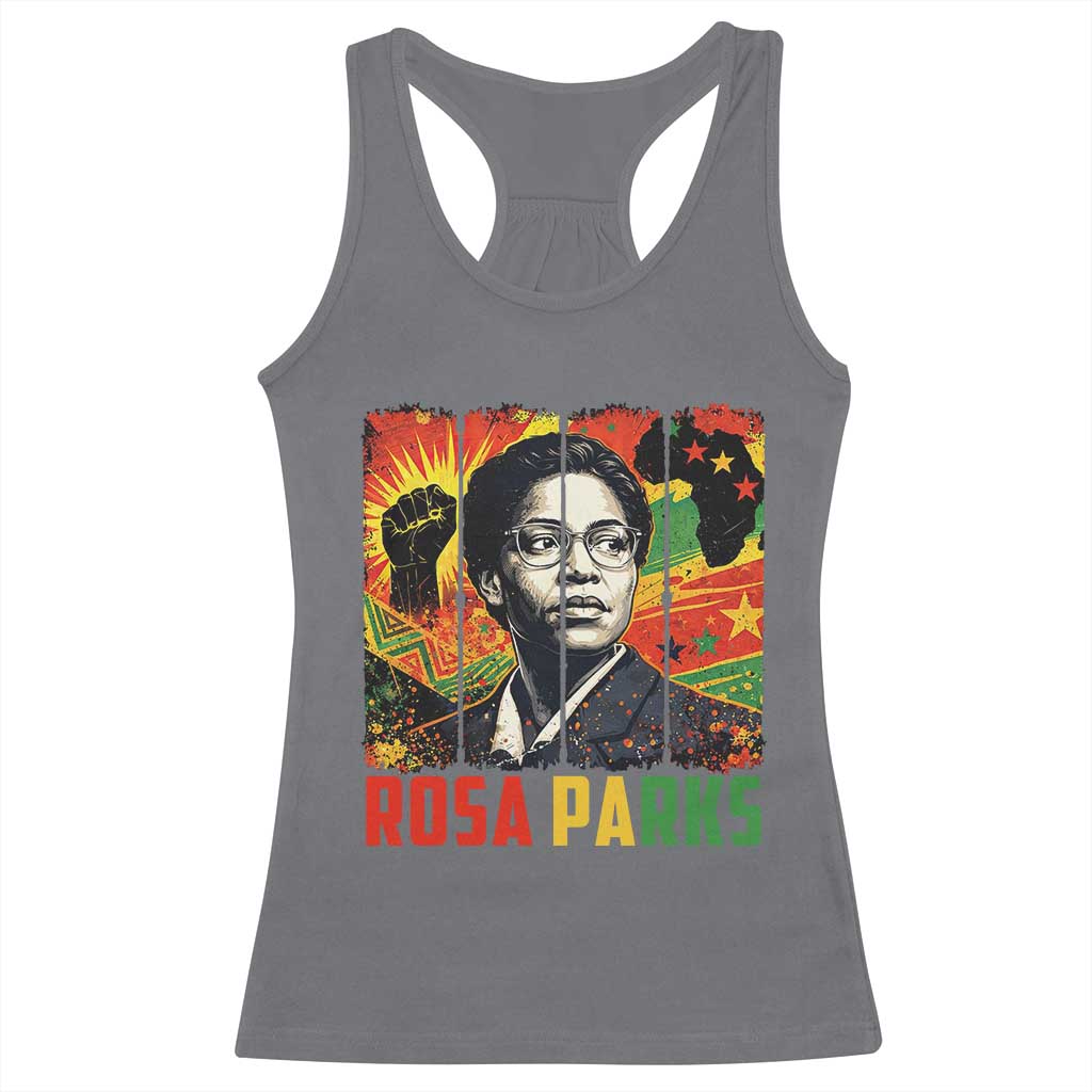 Rosa Parks Racerback Tank Top Strong Black Women Pride TS12 Charcoal Print Your Wear