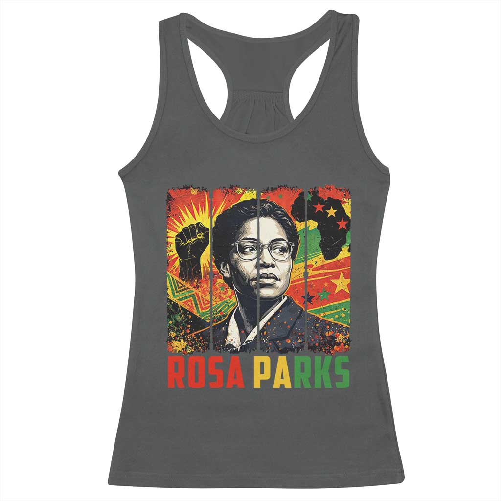 Rosa Parks Racerback Tank Top Strong Black Women Pride TS12 Dark Heather Print Your Wear
