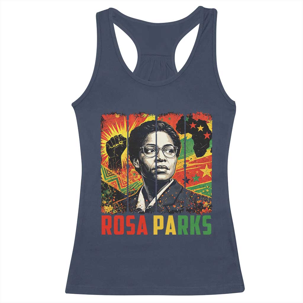 Rosa Parks Racerback Tank Top Strong Black Women Pride TS12 Navy Print Your Wear
