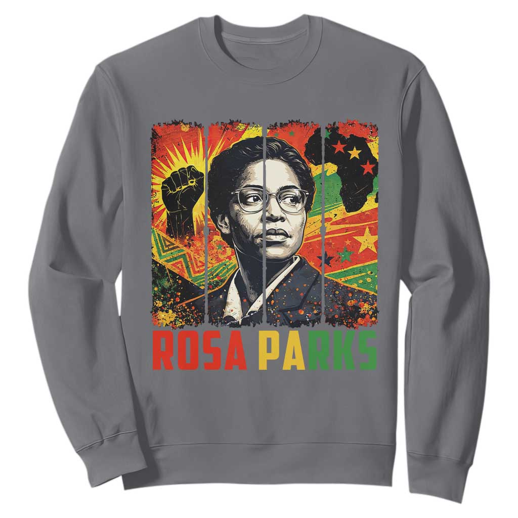 Rosa Parks Sweatshirt Strong Black Women Pride TS12 Charcoal Print Your Wear