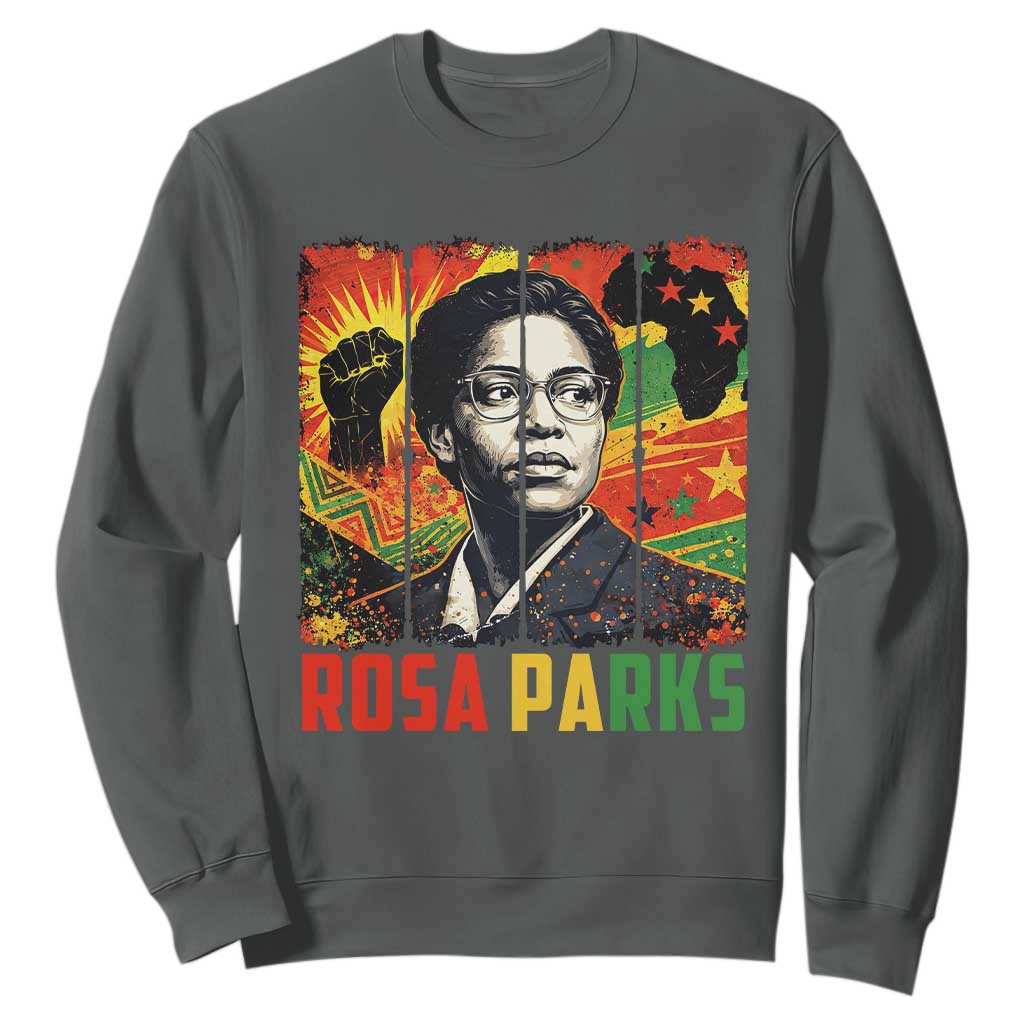 Rosa Parks Sweatshirt Strong Black Women Pride TS12 Dark Heather Print Your Wear