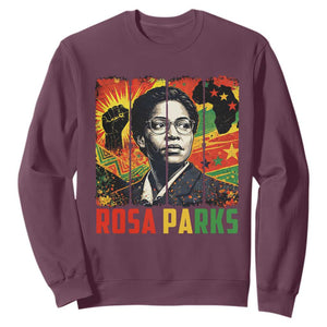 Rosa Parks Sweatshirt Strong Black Women Pride TS12 Maroon Print Your Wear