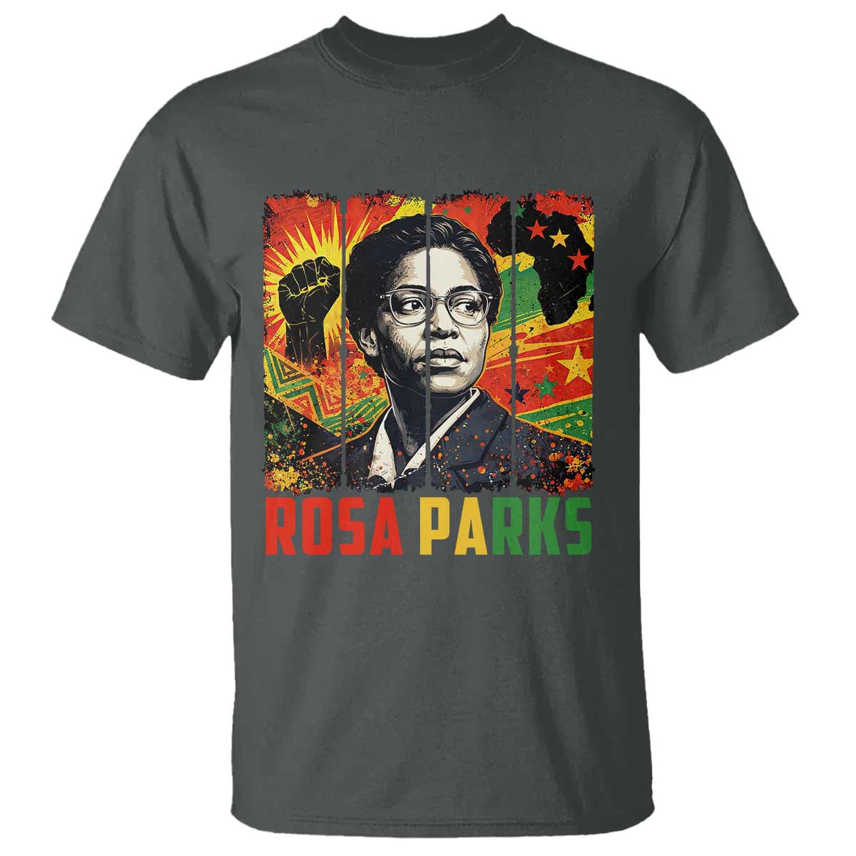Rosa Parks T Shirt Strong Black Women Pride TS12 Dark Heather Print Your Wear