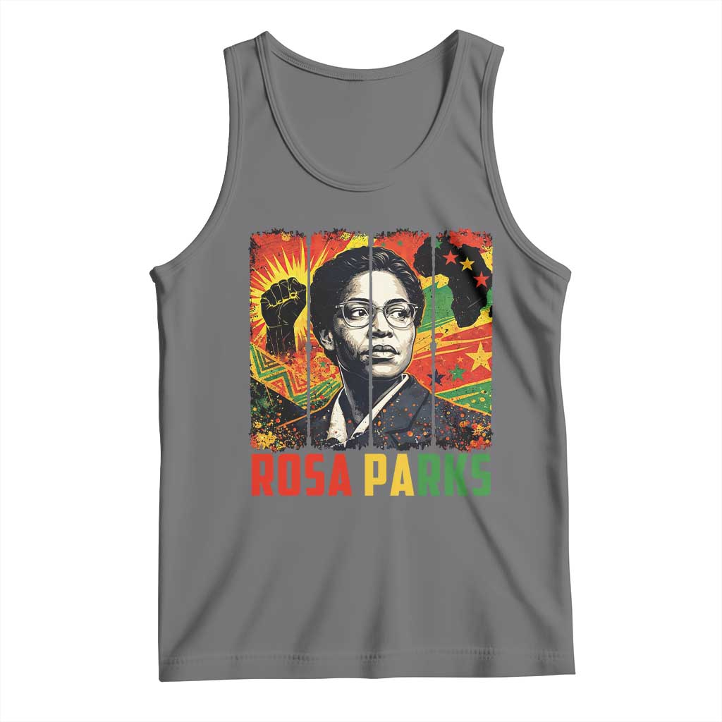 Rosa Parks Tank Top Strong Black Women Pride TS12 Black Heather Print Your Wear