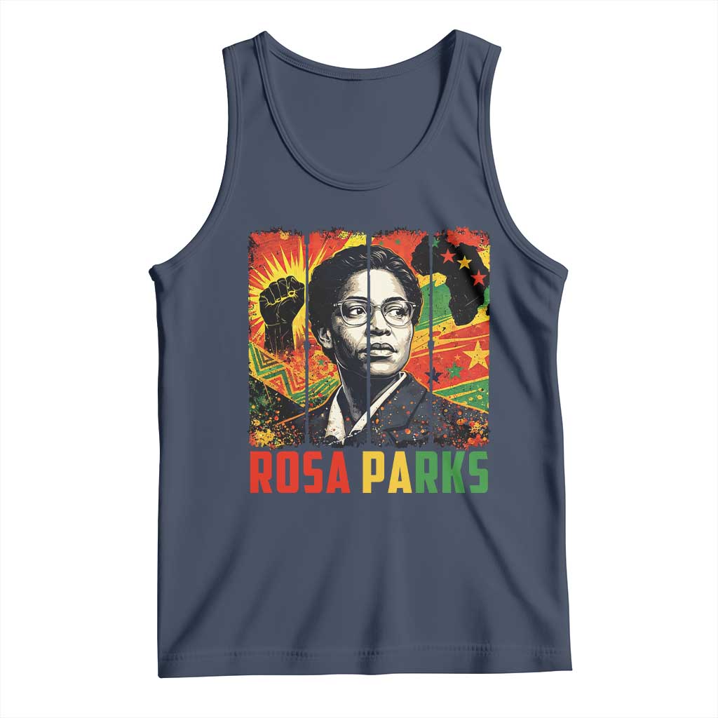 Rosa Parks Tank Top Strong Black Women Pride TS12 Navy Print Your Wear