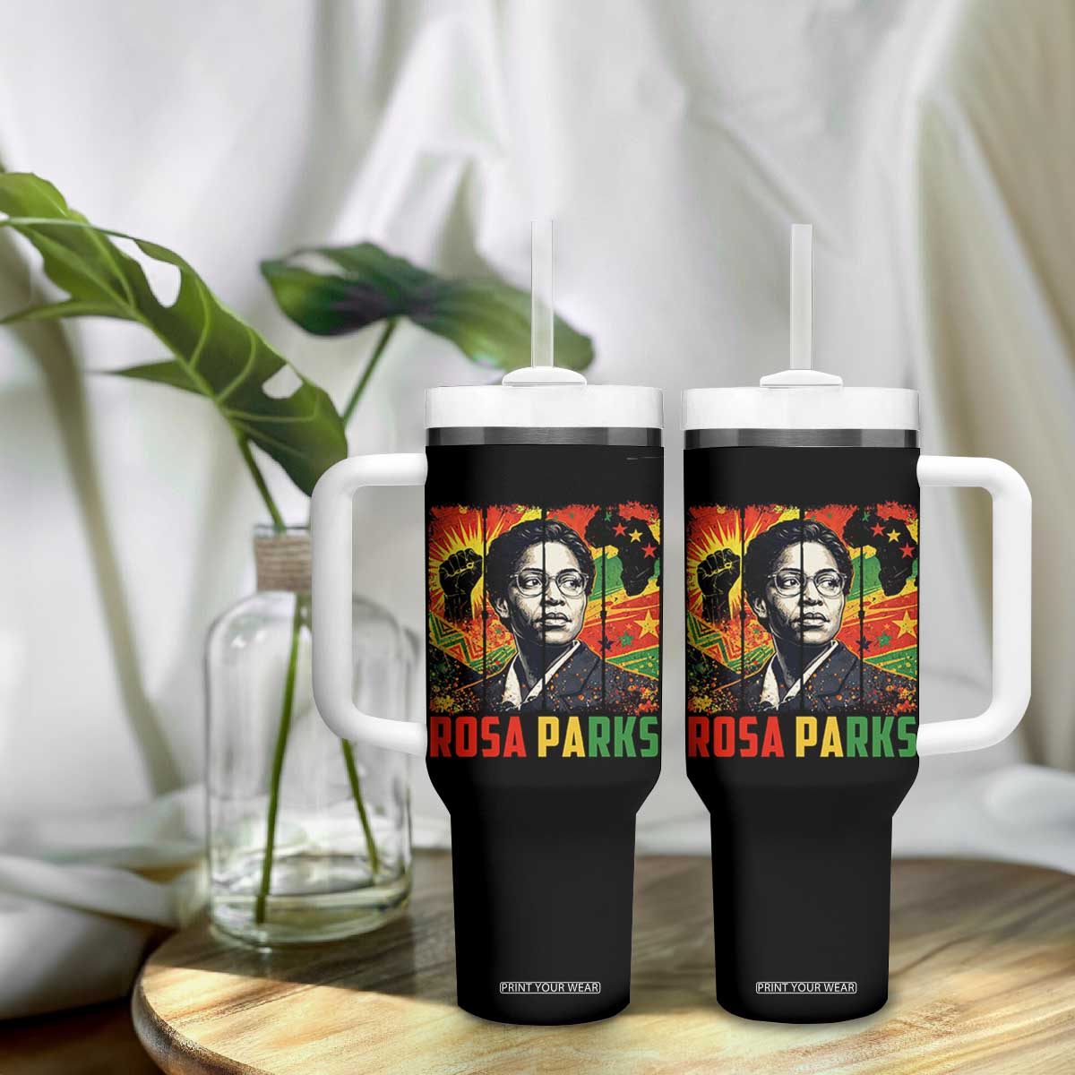 Rosa Parks Tumbler With Handle Strong Black Women Pride TS12 Print Your Wear