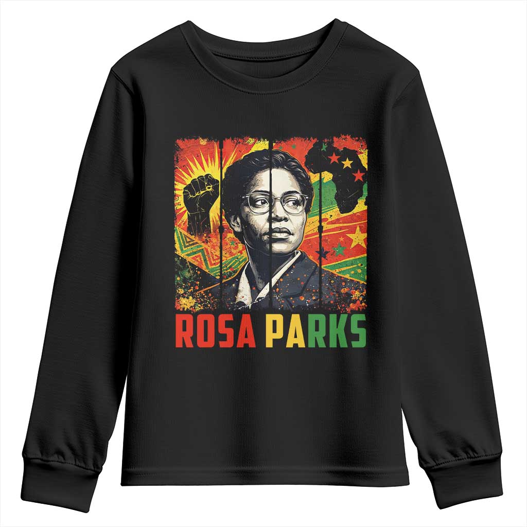 Rosa Parks Youth Sweatshirt Strong Black Women Pride TS12 Black Print Your Wear