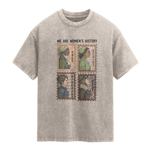 Black Women History Leaders Washed Cotton T-Shirt Womens History Month