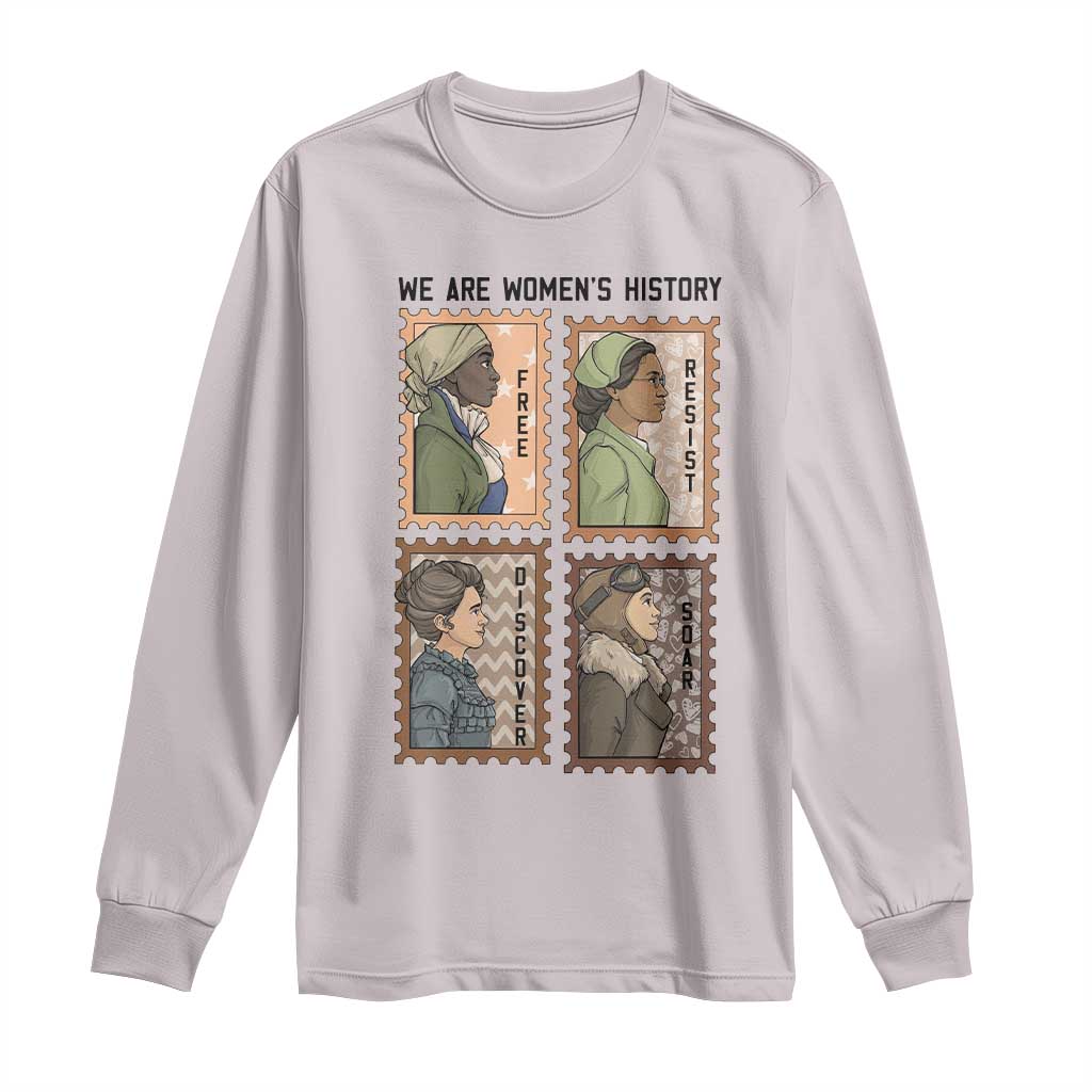 Black Women History Leaders Long Sleeve Shirt Womens History Month TS12 Ice Gray Print Your Wear
