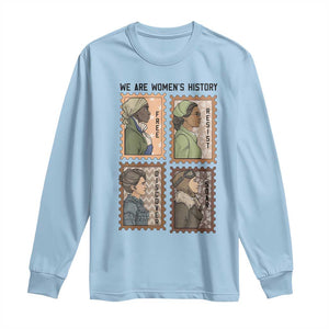 Black Women History Leaders Long Sleeve Shirt Womens History Month TS12 Light Blue Print Your Wear