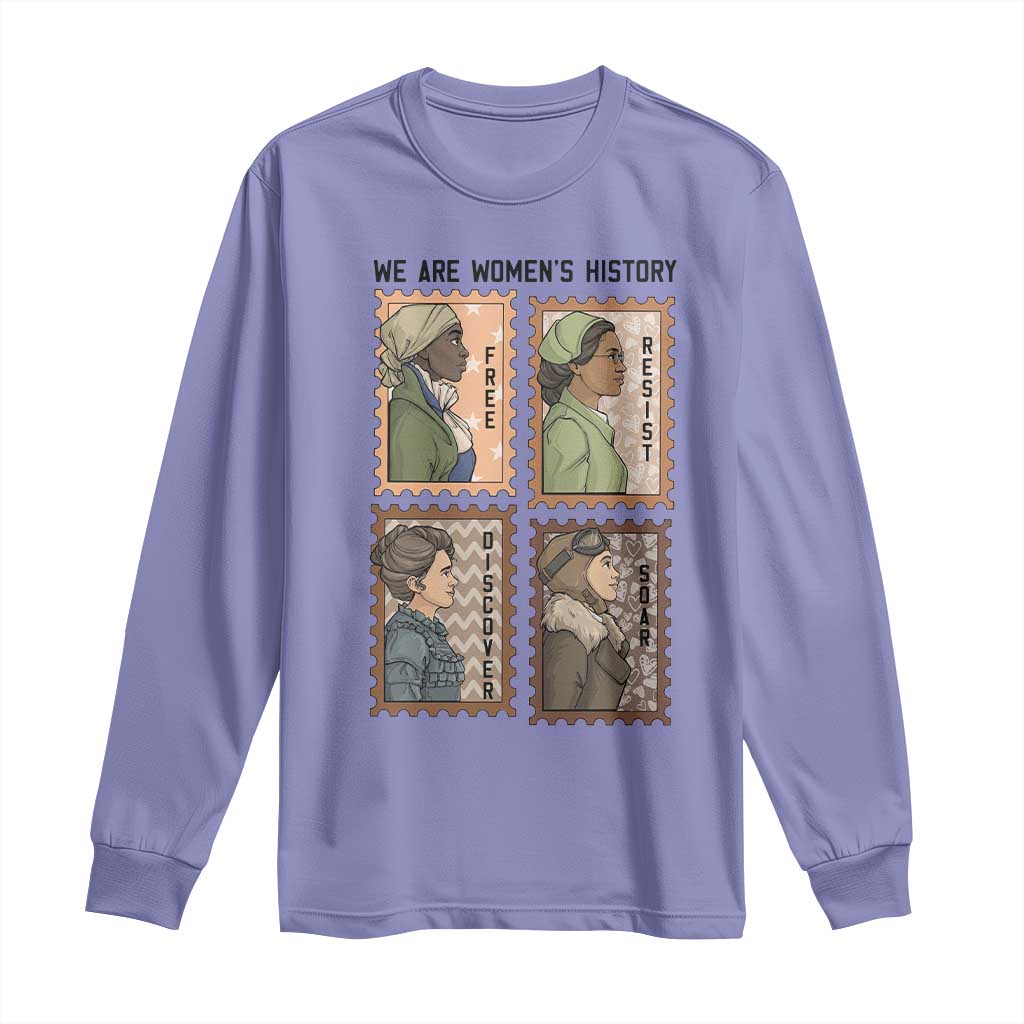 Black Women History Leaders Long Sleeve Shirt Womens History Month TS12 Violet Print Your Wear
