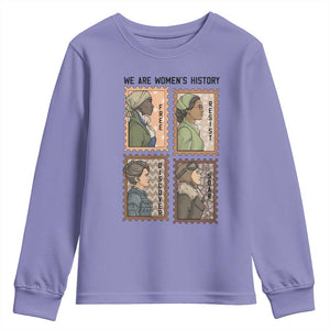 Black Women History Leaders Youth Sweatshirt Womens History Month TS12 Violet Print Your Wear