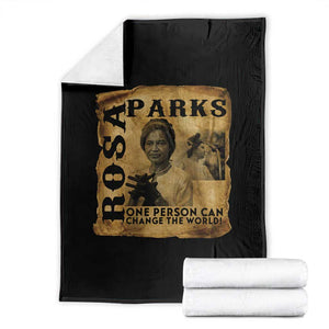 Rosa Parks Change The World Quote Throw Blanket Black Women Leader TS12 Black Print Your Wear