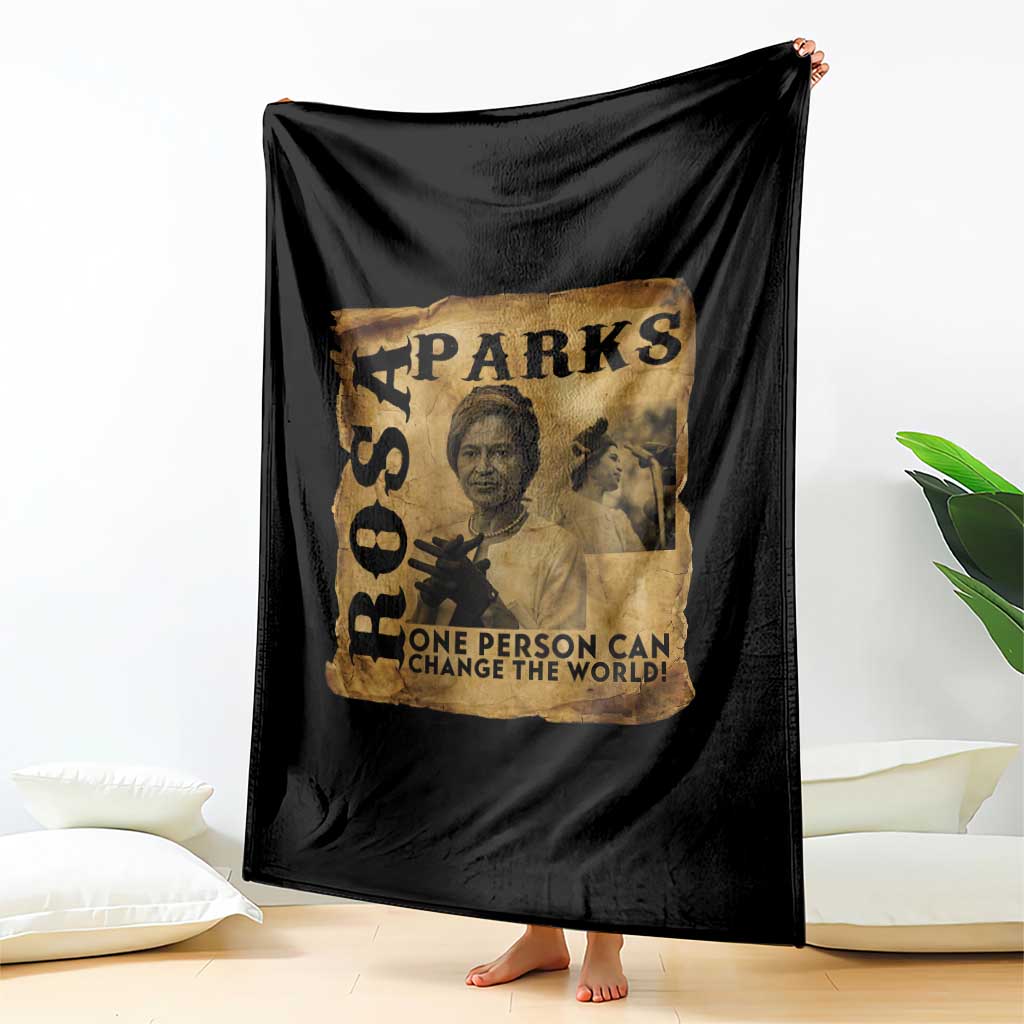 Rosa Parks Change The World Quote Throw Blanket Black Women Leader TS12 Print Your Wear