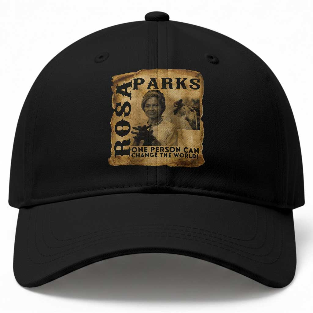 Rosa Parks Change The World Quote Baseball Cap Black Women Leader TS12 Print Your Wear