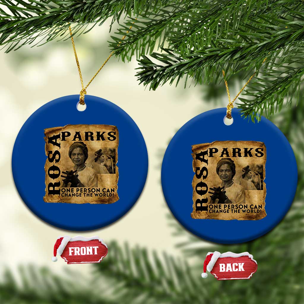 Rosa Parks Change The World Quote Ceramic Ornament Black Women Leader TS12 1pc Blue Print Your Wear