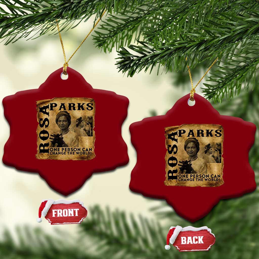 Rosa Parks Change The World Quote Ceramic Ornament Black Women Leader TS12 Print Your Wear