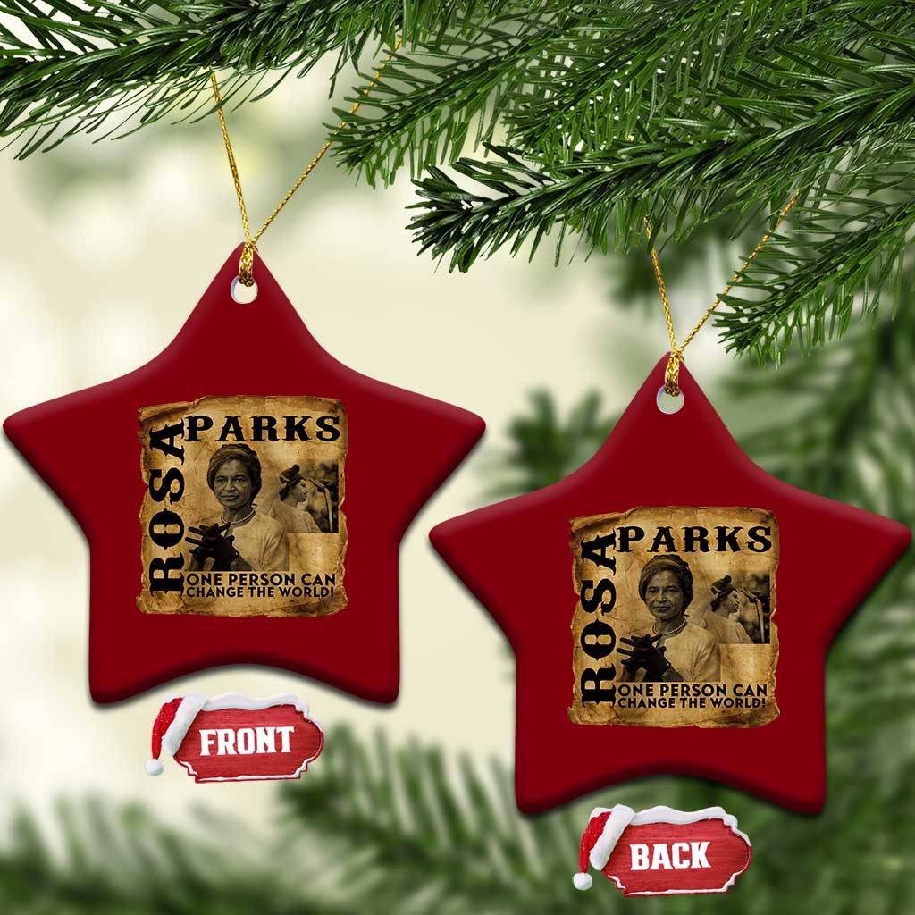 Rosa Parks Change The World Quote Ceramic Ornament Black Women Leader TS12 Print Your Wear
