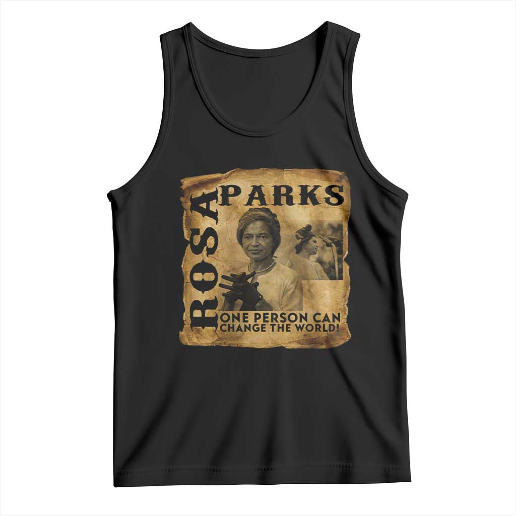 Rosa Parks Change The World Quote Tank Top Black Women Leader TS12 Black Print Your Wear