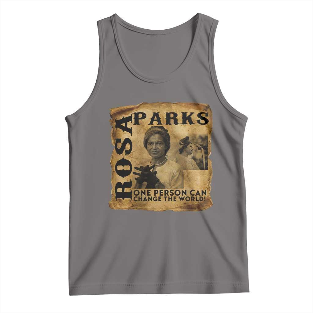 Rosa Parks Change The World Quote Tank Top Black Women Leader TS12 Deep Heather Print Your Wear