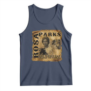 Rosa Parks Change The World Quote Tank Top Black Women Leader TS12 Navy Print Your Wear