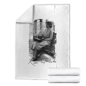 Rosa Parks Montgomery Bus Boycott Throw Blanket Civil Rights History TS12 White Print Your Wear