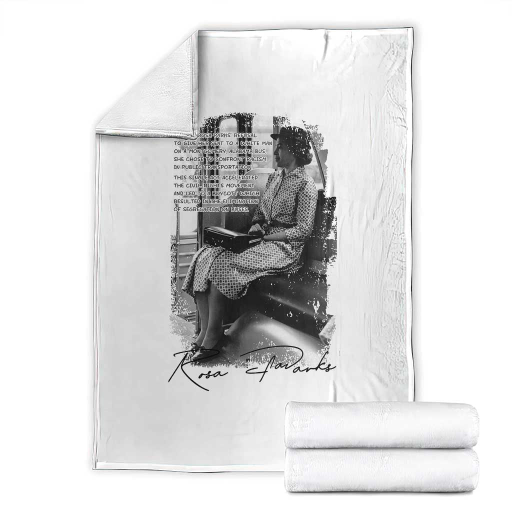 Rosa Parks Montgomery Bus Boycott Throw Blanket Civil Rights History TS12 White Print Your Wear