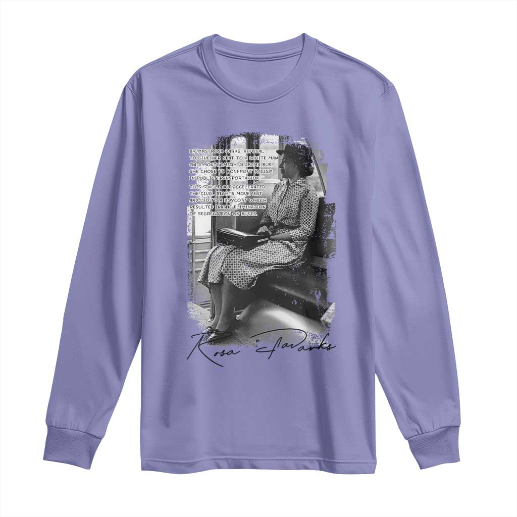 Rosa Parks Montgomery Bus Boycott Long Sleeve Shirt Civil Rights History TS12 Violet Print Your Wear