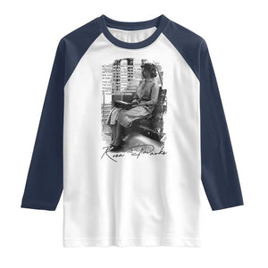 Rosa Parks Montgomery Bus Boycott Raglan Shirt Civil Rights History TS12 White Navy Print Your Wear