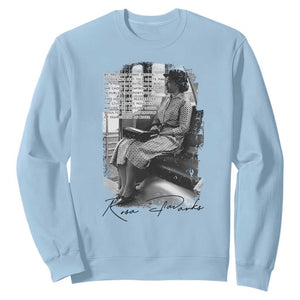 Rosa Parks Montgomery Bus Boycott Sweatshirt Civil Rights History TS12 Light Blue Print Your Wear