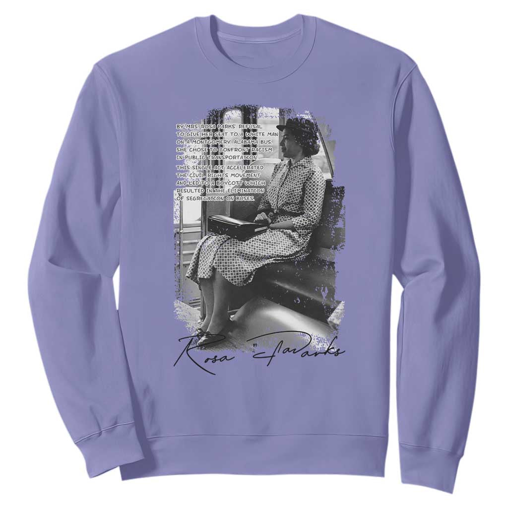Rosa Parks Montgomery Bus Boycott Sweatshirt Civil Rights History TS12 Violet Print Your Wear