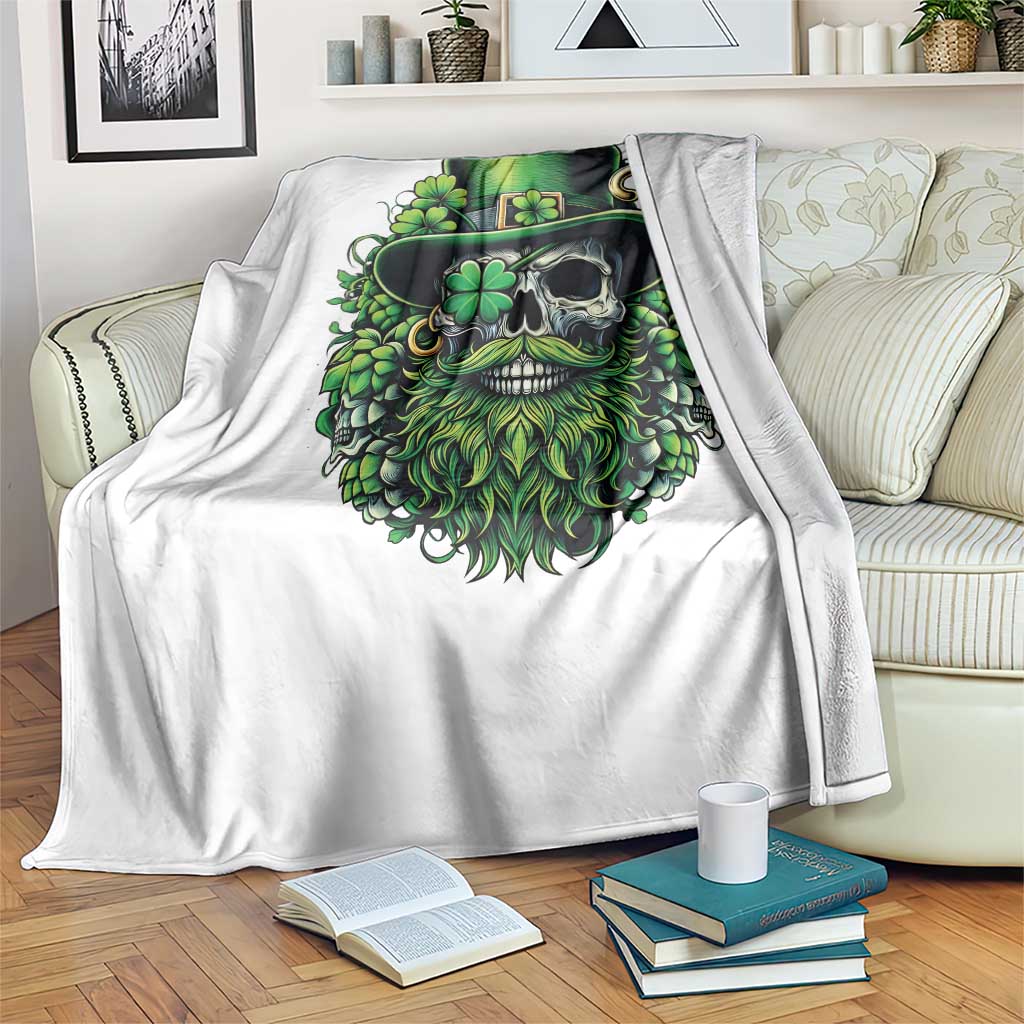 Irish Leprechaun Skull Throw Blanket St Patricks Day Party Gift TS12 Print Your Wear
