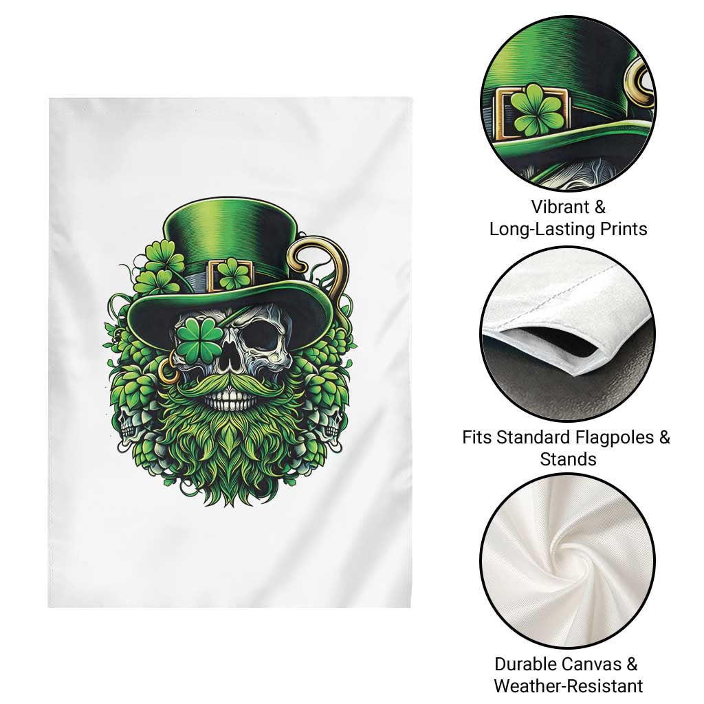 Irish Leprechaun Skull Garden Flag St Patricks Day Party Gift TS12 Print Your Wear