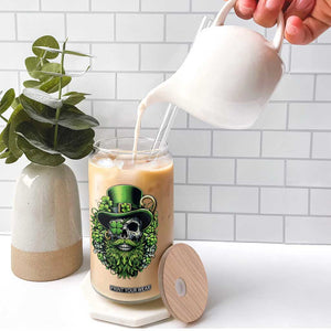Irish Leprechaun Skull Glass Can St Patricks Day Party Gift TS12 Print Your Wear