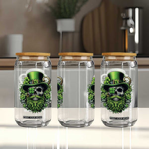 Irish Leprechaun Skull Glass Can St Patricks Day Party Gift TS12 Print Your Wear