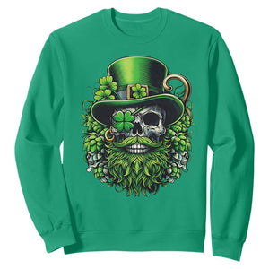 Irish Leprechaun Skull Sweatshirt St Patricks Day Party Gift TS12 Irish Green Print Your Wear