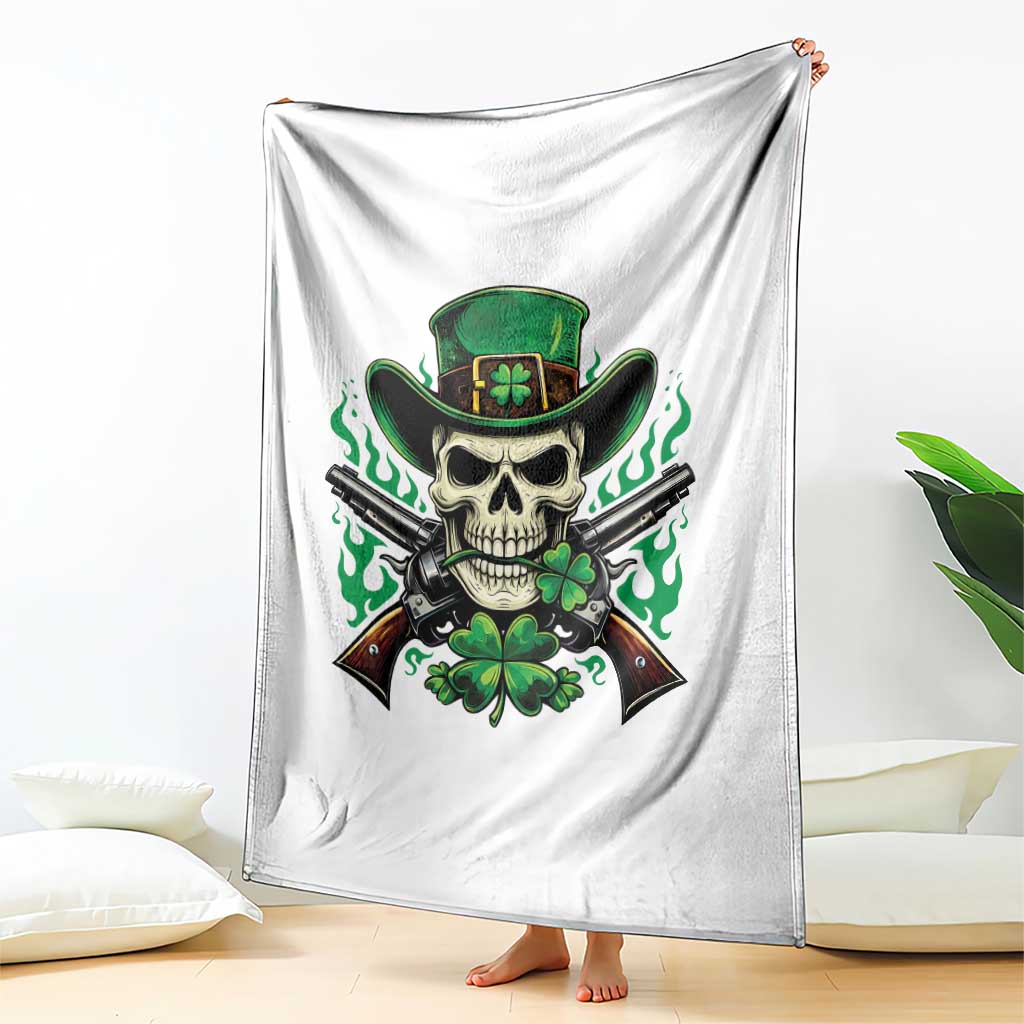 Irish Cowboy Skeleton Throw Blanket St Patricks Day Party Gift TS12 Print Your Wear