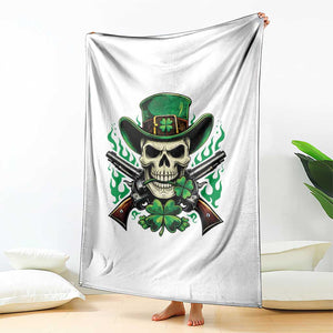 Irish Cowboy Skeleton Throw Blanket St Patricks Day Party Gift TS12 Print Your Wear