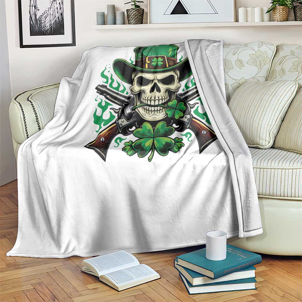 Irish Cowboy Skeleton Throw Blanket St Patricks Day Party Gift TS12 Print Your Wear