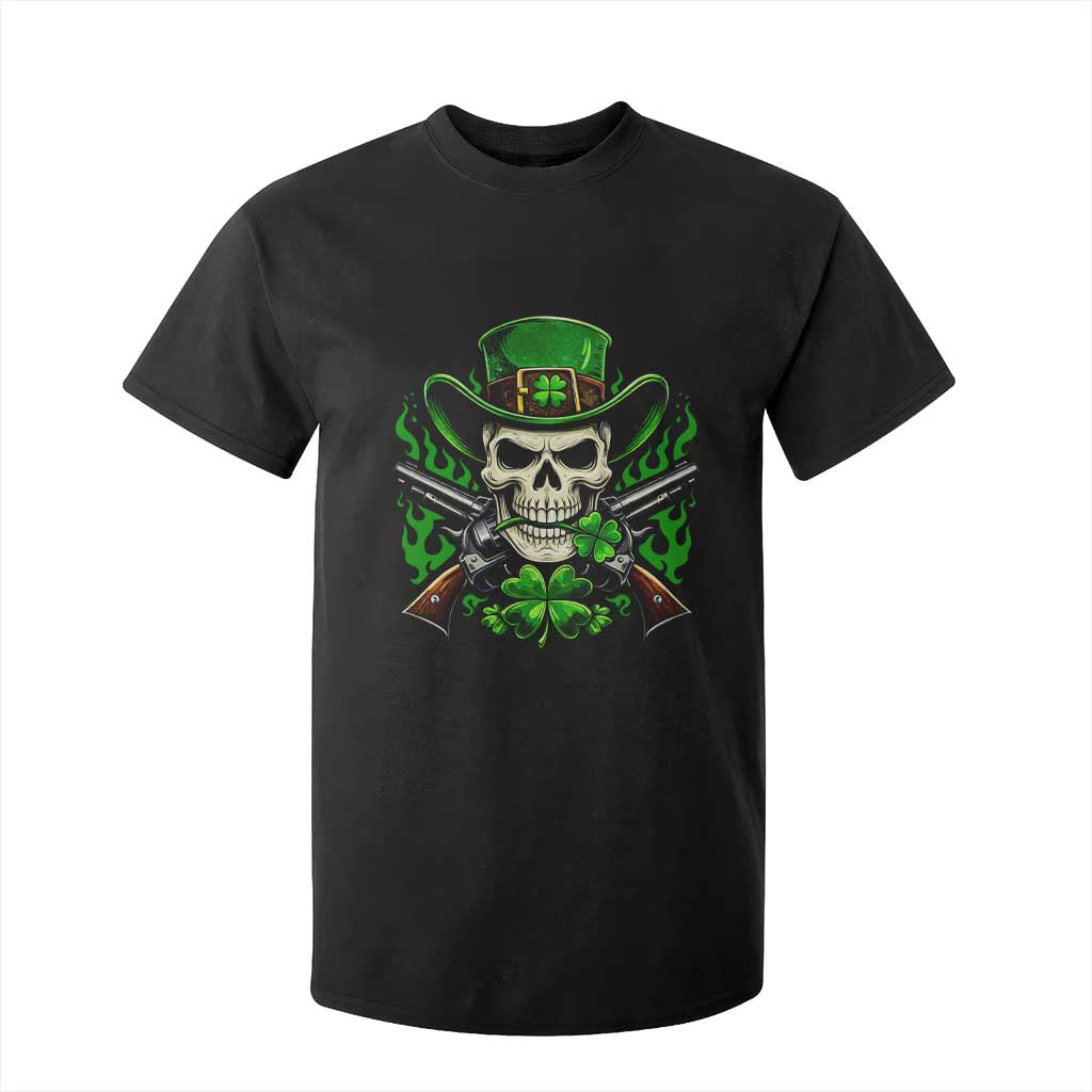 Irish Cowboy Skeleton T Shirt For Kid St Patricks Day Party Gift TS12 Black Print Your Wear