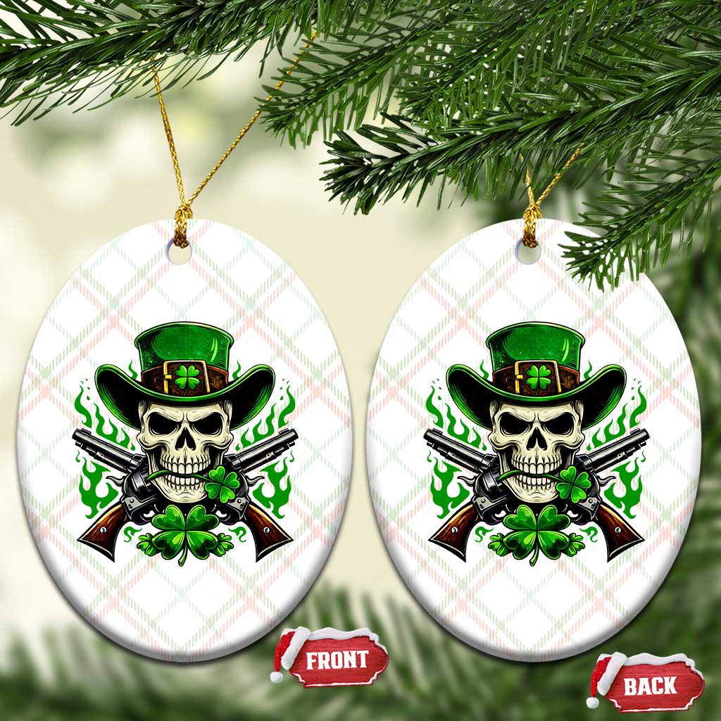 Irish Cowboy Skeleton Ceramic Ornament St Patricks Day Party Gift TS12 Print Your Wear